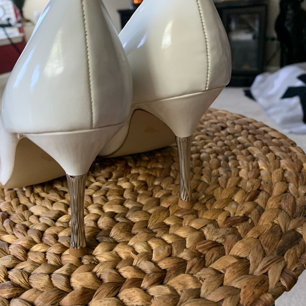 Varsavia Viamara white leather high heels. Peep toe 7.5 - Picture 5 of 5